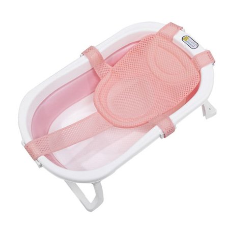 Justerbar babybadstol stöd mesh badkar nätbärare rosa KLB