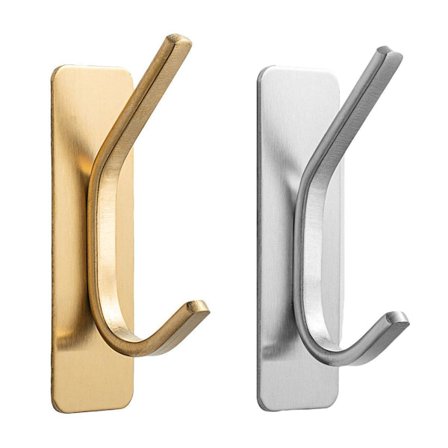 4 st självhäftande krokar i rostfritt stål, handdukskrok, badrum, kök, dörrhängare