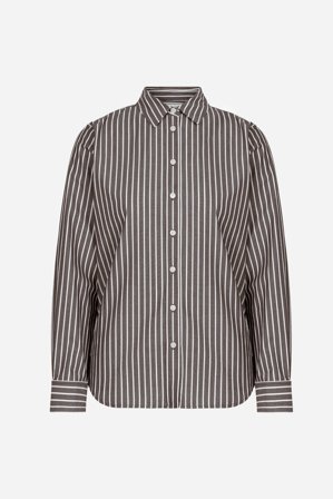 CAMILLA PIHL - Fritilia Shirt - Dark Brown Stripe - 44