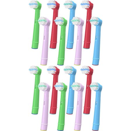 16 st barntandborsthuvuden kompatibla för Oral B, elektriska tandborsthuvuden för barn kompatibla med Braun ersättningshuvuden