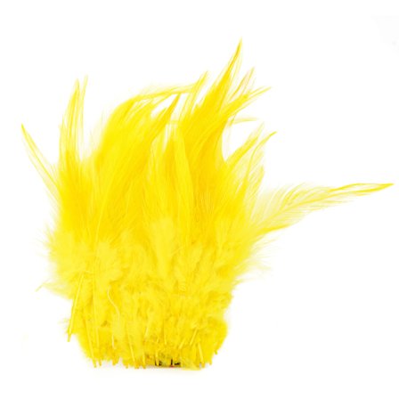 Strung Saddle Hackle - Yellow