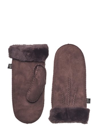Rhsydney Shearling Stitch Mittens Brown Rosemunde