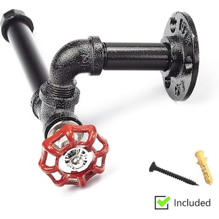 Seinälle kiinnitettävä vintage- ja industrial-wc-paperiteline