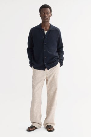 Soft Goat - Men's Shirt - Men cashmere sweater - XXL - Navy