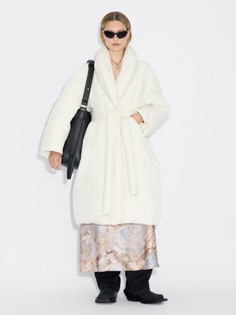 Holzweiler Vikki Down Long Coat - Ecru - Women's - XXS