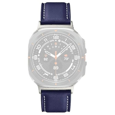 For Samsung Galaxy Watch Ultra (2025) 47mm Watch Ultra 47mm Rem Ekte Kuskinn Søm