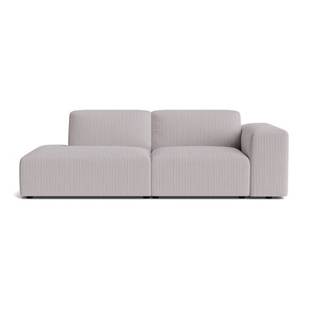 Soma lounge sofa, venstrevendt | Open end - Lincoln Lysegrå - 245x101x75 - Sofa