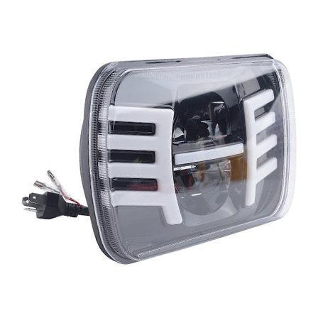 5X7 tommer LED-forlygte 7X6 LED-forseglet fjernlys forlygte lampe med højt lavt lys til Jeep YJ Cherokee X