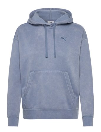 PUMA Ess Elevated Relaxed Wash Hoodie Fl - Blue - XS