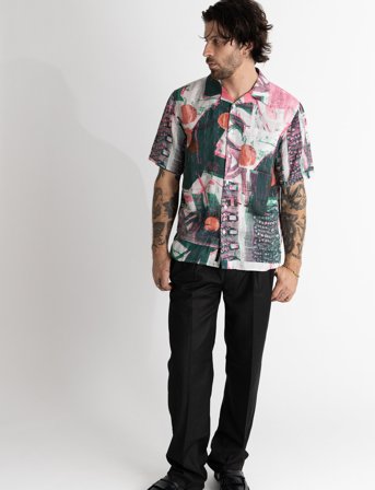 NEUW Yu Art Shirt 1 Ash/Pink - Green - L