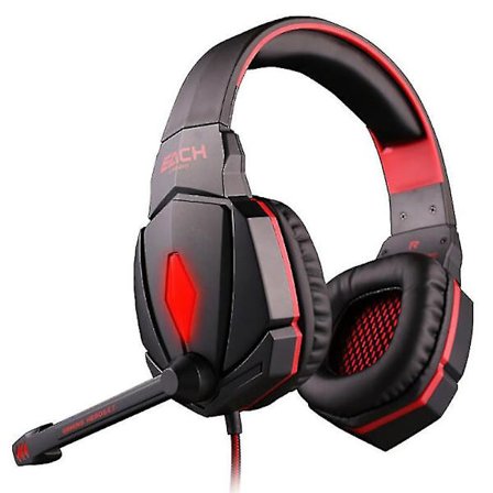 2 färger spelheadset för bärbar dator, brusreducerande spelhörlurar med mikrofon och surroundljud, med LED-ljus