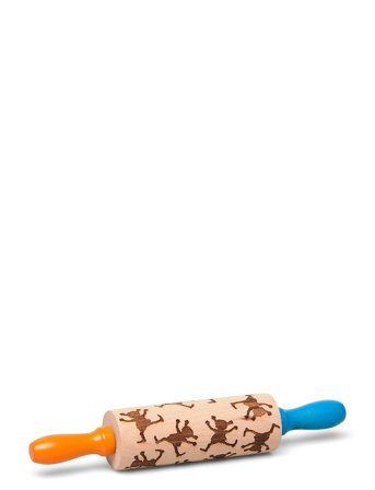 Pippi L Baking Wooden Rolling Pin Patterned Martinex