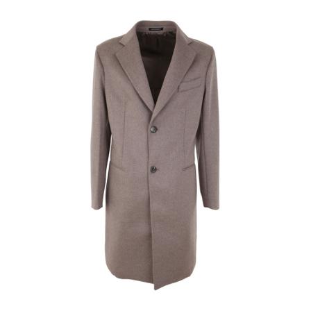 Emporio Armani, Single-Breasted Coats Brązowy, Mężczyzna, Rozmiar: L