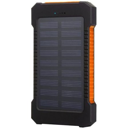 Batteribank - TECH DISCOUNT - 10000 mAh - Solenergi - Dubbel USB - Vattentät