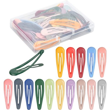 20 forskellige farvede hårklemmer til piger, metalspænde, BB barrett