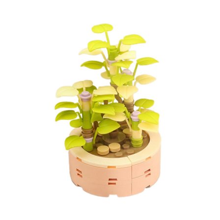 Sakura Krukväxt Byggklossar Dekor Mini Byggstenar Leksak Monterade Leksaker