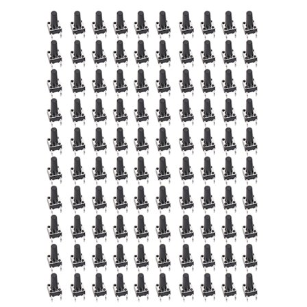 Kompakt 6x6 mm 100 st Tactile Tryckknapp DIP Momentan DC 12V