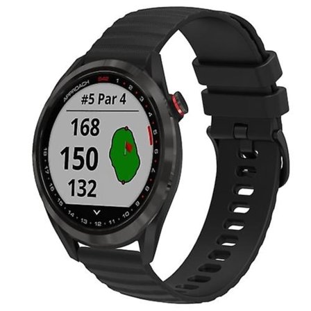 Til Garmin Approach S40 20 mm bølget prikmønster ensfarvet silikoneurrem