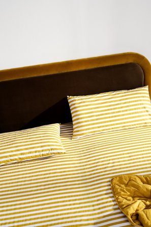 Jotex - Stretchlaken Olivenolje/hvit - KAYO - Kjøp Dra-på-laken hos Jotex