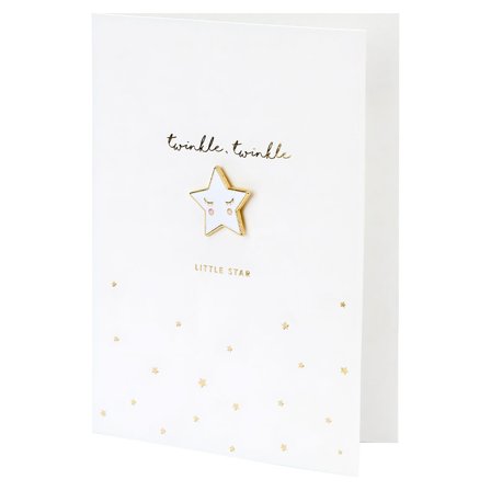 Twinkle Twinkle Little Star Kort med Broche