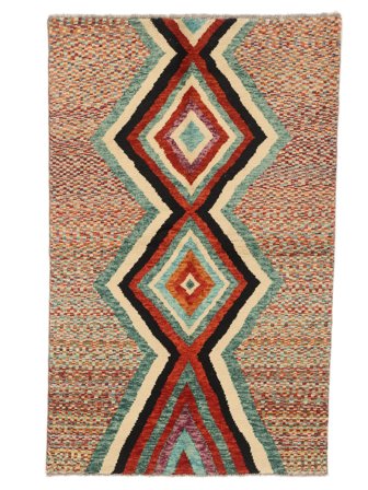 Hand Knotted Moroccan Berber - Afghanistan 117X187 Brown/Dark Red