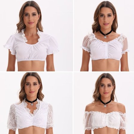 Gos- 2024 Uusi Mustavalkoinen Dingtone-mekko Saksa Oktoberfestin puku Olhame Kellohame Lyhythihainen paita Naiset