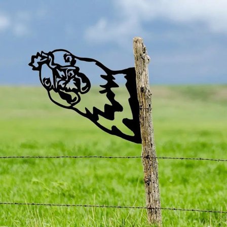 Gnager Metall Hagepynt for Gjerder, Hjem og Utendørs Dekor, Hagedekor, Skulpturer, Støpejernsilhuetter, Tre, Hage, Veggkunst