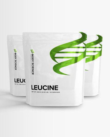 3 x Body Science 3 stk Leucine 250 g