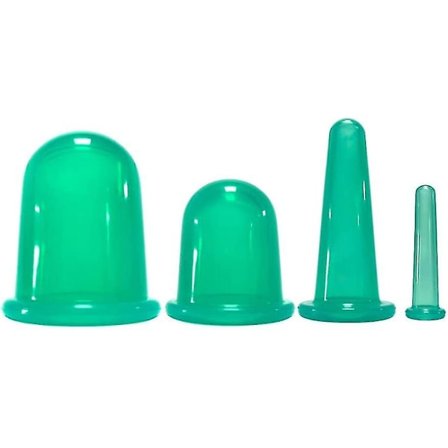 Holdning Holdning Behandlingssett Holdning for ansikt Holdning for ansikt Anti-fett Massasje Silikon Massasje Kopp Hjemmehjelper - Green4pcs