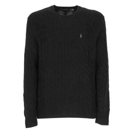Ralph Lauren, Round-neck Knitwear Zwart, Heren, Maat:XL