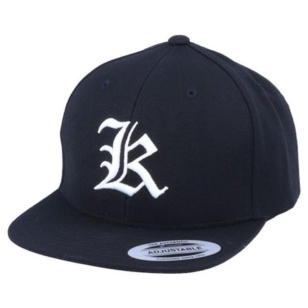 Kiddo Cap - Svart snapback Keps - Kids K Letter 3D Black Snapback @ Hatstore