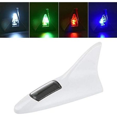 Bilstyling Sol Hajfena Bil Hajformad Led Takantenn Påminnande Bakljus För Hela Bilen(vit)