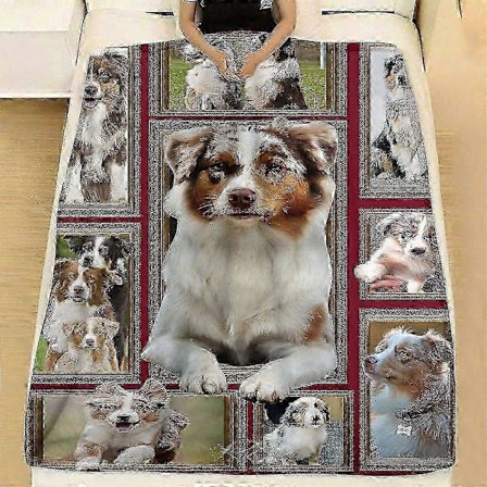 w flanellteppe gave Kompatibel med hundeelsker flanellteppe, gave Xmas DH 296