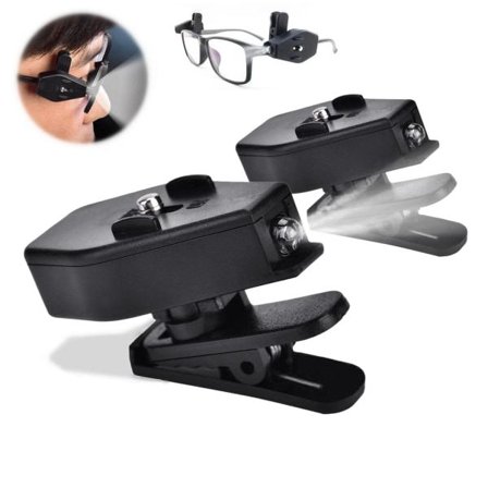 Mini læselampe, klemmelampe (1 par)