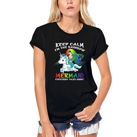 Ekologisk T-shirt dam Stay Calm I'm The Rainbow Siren - Lgbt Pride – Stay Calm I'M The Rainbow Siren - Lgbt Pride –