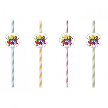 Babblarna sugrör 10-pack - Babblarna Kalas Dekoration - Kalaslagret.se