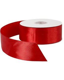 Satinband Röd - 38 mm - Creativ Company