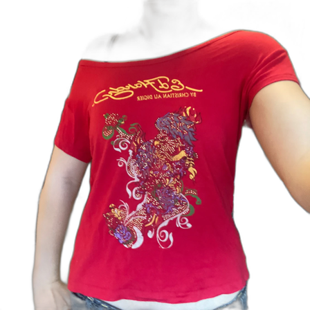 Röd Ed Hardy tröja