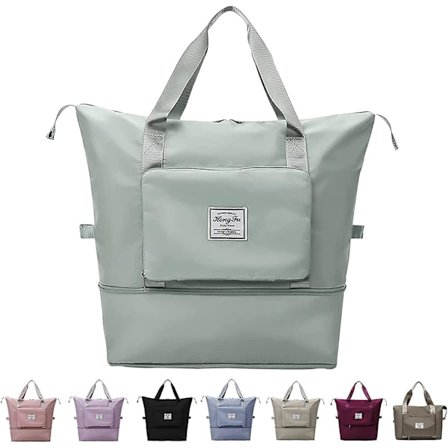 Stor Kapacitet Foldbar Rejsetaske, Bærbar Foldbar Rejsetaske Letvægts Vandtæt Oxford Stof Taske, Tør Og Våd Adskillelse Gymnastiktaske, Duffel Bag,