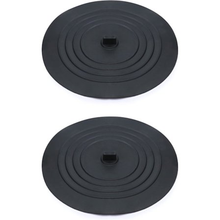 Förpackning Silikon Avloppspluggar, Diskbänkspluggar, Badkarspropp, 15cm, för Diskbänk, Badkar, Svart
