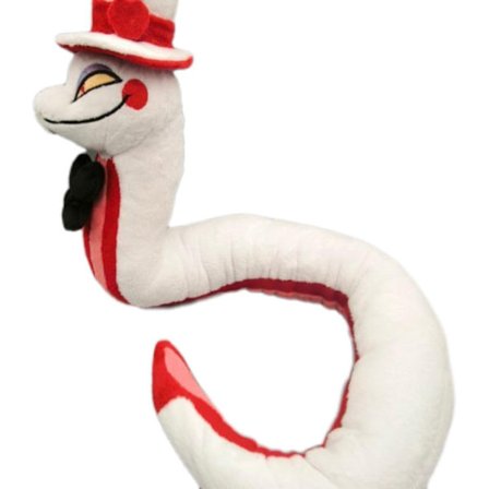 Hazbin Hotel Lucifer Snake Plysch, Vit Orm Plyschleksak