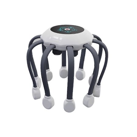 Sähköinen pään hierontalaite Octopus päänahan hieronta musiikilla 5 tilaa 14 värisevää kontaktia punaisen valon terapia