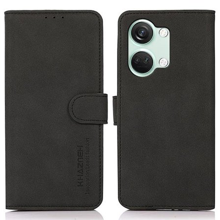 SKALO OnePlus Nord 3 5G / Ace 2V KHAZNEH Lompakkokotelo PU-nahasta - Musta