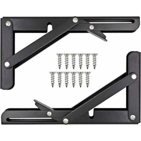 Lumitaitettava hyllynkannatin, taitettava seinähylly, kestävä taitettava kannatin, hyllynkannattimet ja kiinnikkeet, käytetään työpöydälle, hyllylle, 