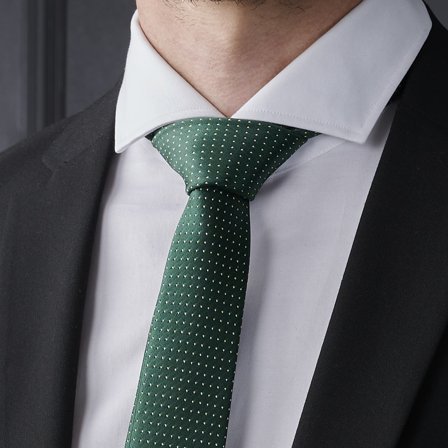 Green Dotted Tie for Men - Skinny ties