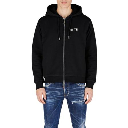 Dsquared2 Zip-throughs , Zwart , Heren , Maat: L Hoodies & sweatvesten