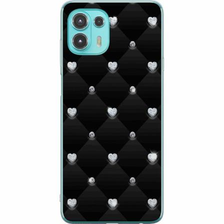 Motorola Edge 20 Lite Genomskinligt Skal Diamant Hjärta