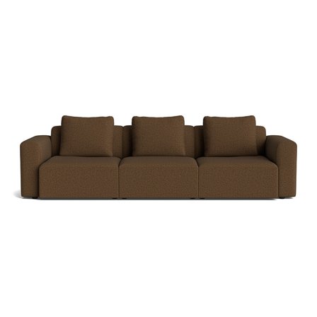 Como XL 3 personers sofa - Montreal Brun - 288x100x83cm - Sofa med 3 ryghynder - Håndlavet Kvalitets Sofa til stuen