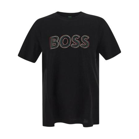 Hugo Boss, T-Shirts Zwart, Heren, Maat:L