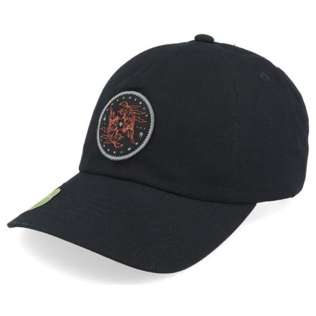 Fox - Svart unconstructed Keps - Plague Unstructured Hat Black Dad Cap @ Hatstore